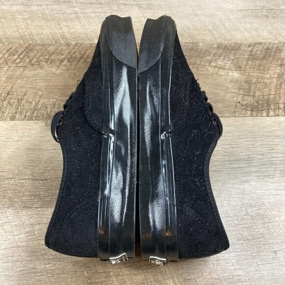 VANS OG Authentic LX Velvet Embroidery Leopard Black Skate Shoes Womens 8.5 NEW - Picture 7 of 10